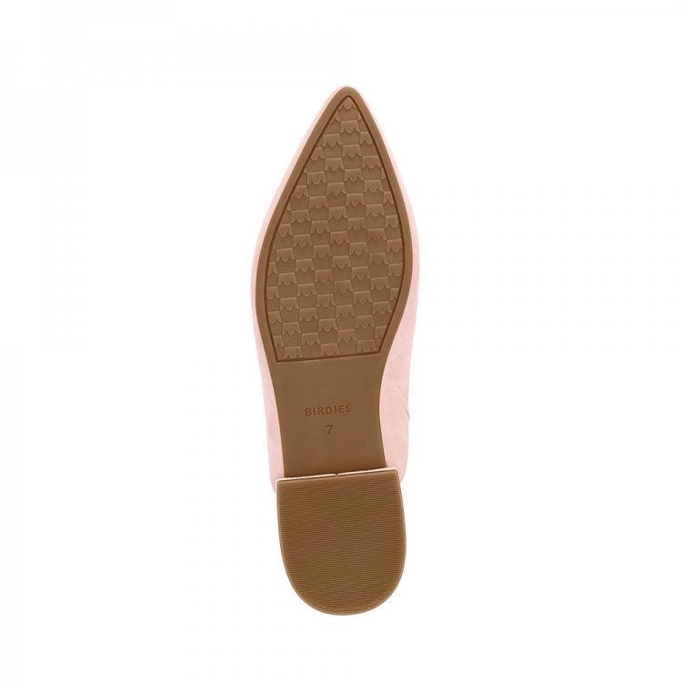 The Lark | Pink Suede Pointed Toe Women's Slide - Click Image to Close