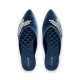 The Swan | Jeweled Blue Velvet Women's Slide